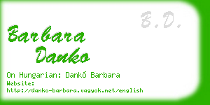 barbara danko business card